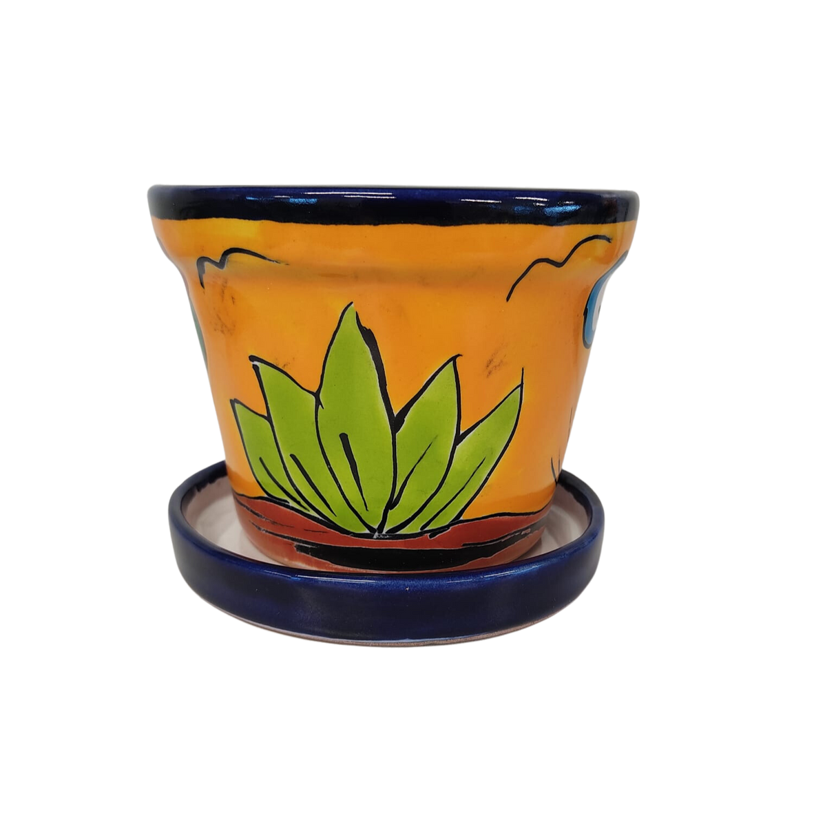 Hand Painted Mexican Pot Maceta Rancherito Ay, Caramba!
