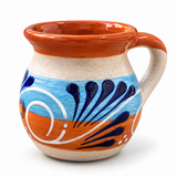Mexican Hand-Painted Clay Mug - Taza de barro