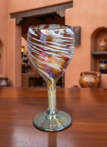 Handblown Mexican Wine Glass
