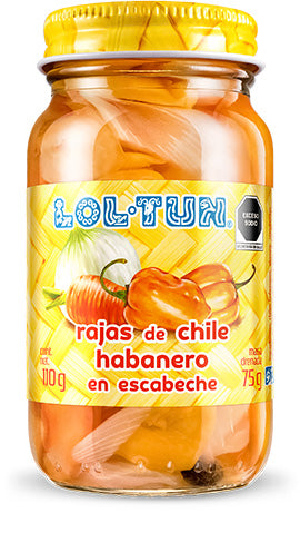 Rajas de Chile Habaneros en Escabeche – 110 g